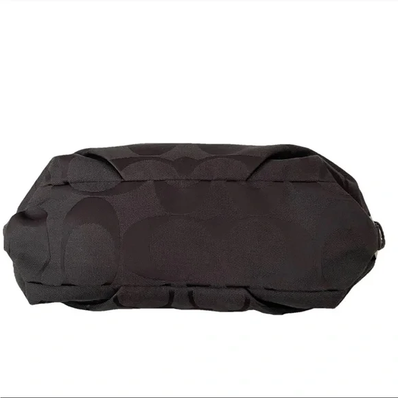 VTG Y2K COACH Signature Jacquard East West Shoulder Bag Purse Monochrome Black - Picture 9 of 14